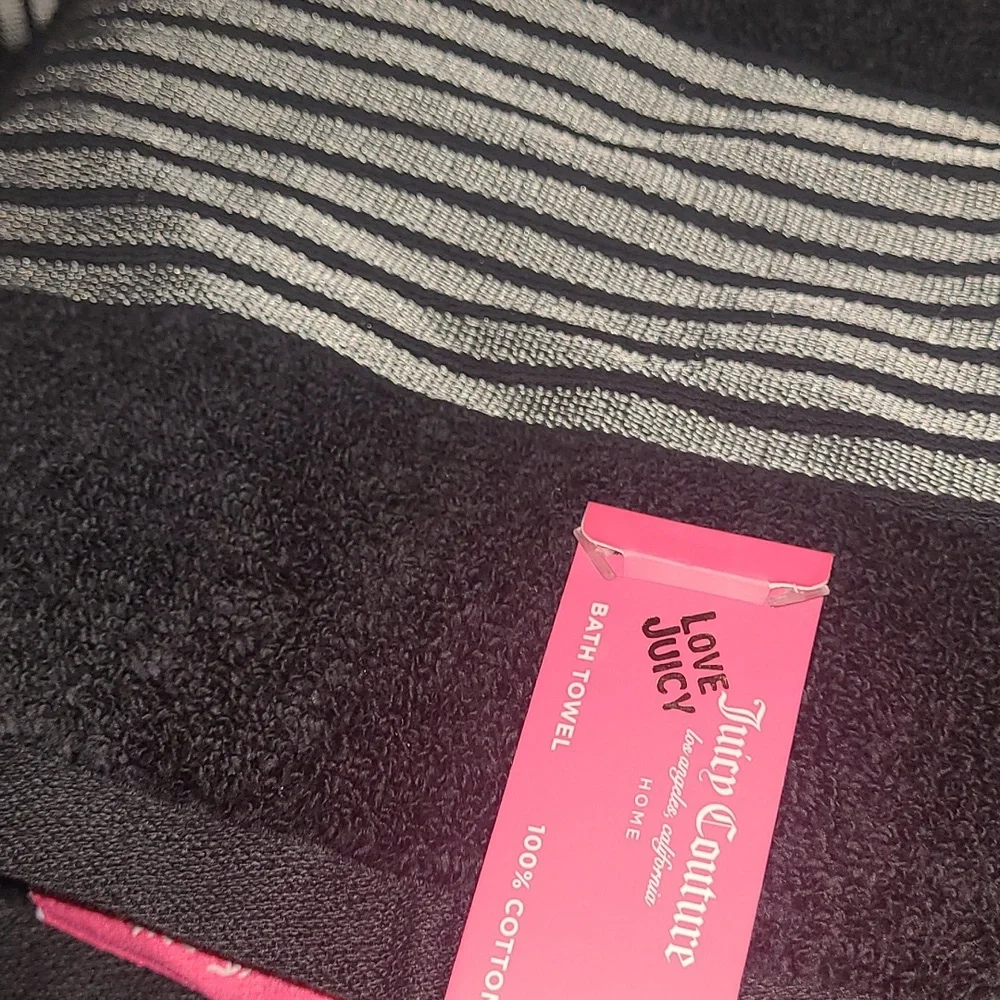 Juicy Couture Black & Silver Towel Set